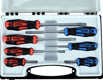 EXTOL PREMIUM skrutkovače sada 7 ks, 4× (-), 3× (PH), CrV, 8819257