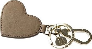 Balmuir Heart kožený prívesok na kľúče, svetlo hnedý