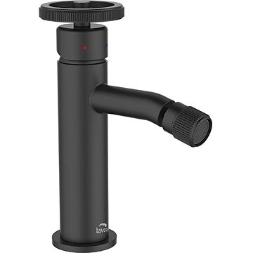 Laveo Muro stojanová bidetová batéria s výpustom, čierna (BAU_732D)