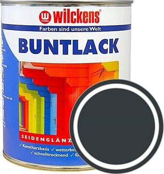 Wilckens Nemecká syntetická vrchná farba pololesk Buntlack Seidenglaenzend sivá