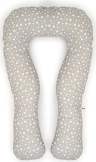 Flumi Tehotenský vankúš v tvare U, svetlosivý s hviezdičkami