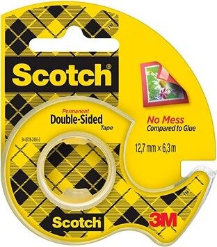 3M Scotch® – Obojstranná lepiaca páska v zásobníku, 12 mm × 6,3 m