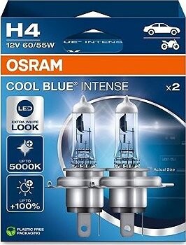OSRAM H4 Cool Blue Intense, 12 V, 60/55 W, P43t, Duobox
