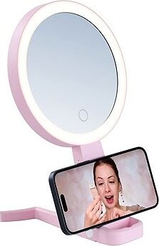 IMMAX SWEET Make up LED obojstranné, 10× zväčšovacie, CCT, ružové