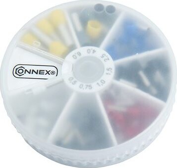 CONNEX Súprava izolovaných káblových koncoviek 0,5 – 6,0 mm2, 160 ks