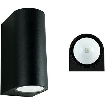 McLED LED svietidlo Revos 2R, 6 W, 3000 K, IP65, čierna farba