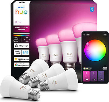 Philips Hue White and Color Ambiance 6 W 810 E27 4 ks