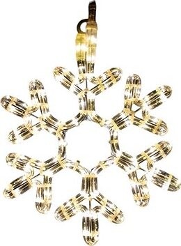 Vianočná LED blikajúca vločka 50 cm, teplá biela