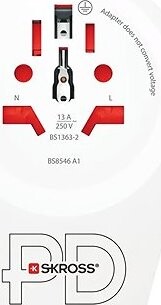 SKROSS cestovní adaptér Europe USB A+C 20W pro cizince v ČR, typ E/F