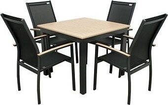 DOPPLER Súprava záhradného nábytku EXPERT Wood antracit 4 + 1