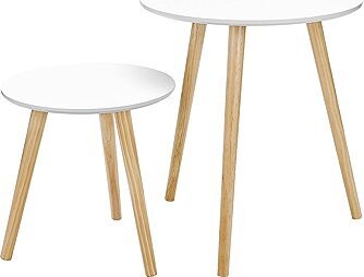 Songmics Sada 2 konferenčných stolov SKU Shaun biele