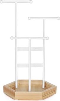 Songmics Olia Stojan na šperky biely