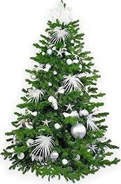 LAALU Ozdobený stromček POLÁRNA BIELA II 300 cm s 200 ks ozdôb a dekorácií