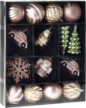 HIGHLIFE Súprava vianočných ozdôb 20 ks mix