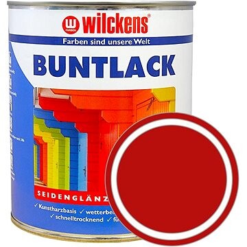 Wilckens Nemecká syntetická vrchná farba pololesk Buntlack Seidenglaenzend červená