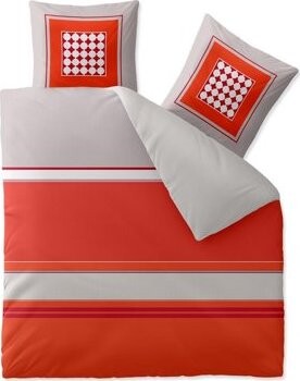 TEXTILOMANIE Obliečky z renforcé bavlny TABITA červené 2 ks 80 × 80 cm / 200 × 220 cm