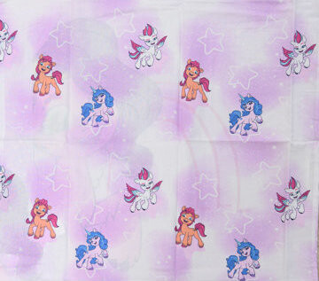 TEXTILOMANIE Detské bavlnené obliečky MY LITTLE PONY STARS biele 60 × 70 cm/140 × 200 cm