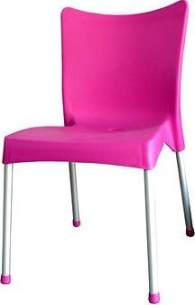 MEGA PLAST Stolička záhradná VITA plast, AL nohy, ružová