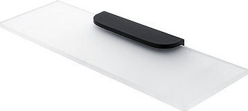 Nimco Polica do kúpeľne a sprchy 40 cm – sklo čierna Nikau NKC-30091B-40-90