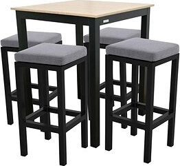 DOPPLER Súprava záhradného nábytku EXPERT Wood gastro barový 4 + 1 antracit