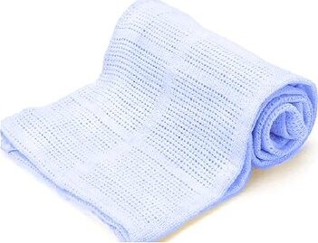 Kaptan Bavlnená celulárna deka 100 × 150 cm, modrá