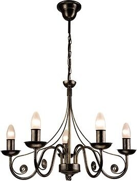 Brilagi LED Luster na reťazi STEFANO 5× E14 40 W čierna patina