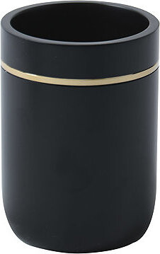 Spirella Pohárik na kefky BLY, polyresin, čierno-zlatý