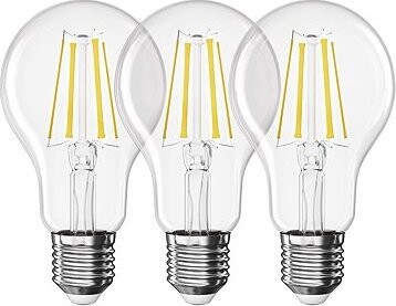 EMOS Filament A60, E27, 5,9 W (60 W), 806 lm, neutrálna biela – balenie 3 ks