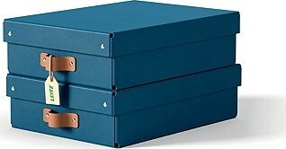 LEITZ Puro, veľkosť M nízky, námornícky modrý – sada 2 ks