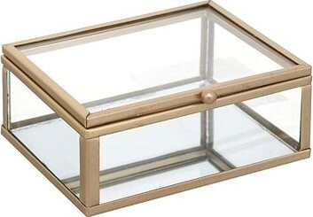 ATMOSPHERA Malá sklenená šperkovnica Mood zlatá