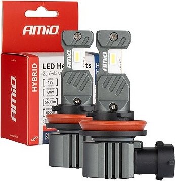 AMIO LED H8/H9/H11/H16 60 W – biela (pätica PGJ 19-5), súprava 2 ks