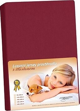 BELLATEX KL3 Jersey s elastanom 160 × 200 cm 320 bordó