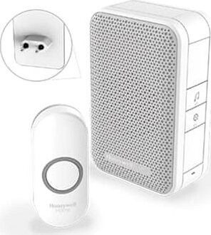 Honeywell DC311NP2 bezdrôtový zvonček Series 3, 4 melódie, základňa do zásuvky biela