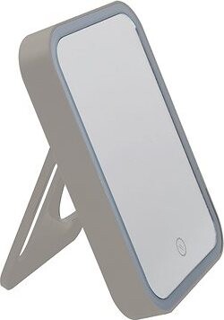 MSV kozmetické zrkadlo s LED osvetlením Ania, matné sivo-hnedé, plast