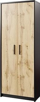 Nejlevnější nábytek Nejby Gianni 4 police, čierna/dub wotan