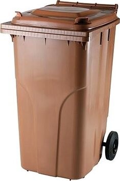 J.A.D. TOOLS Smetná nádoba, hnedá 240 l