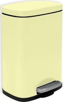 Spirella pedálový odpadkový kôš Akira, matný žltý, oceľ, 5 l