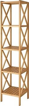 MSV Bambusový regál Regie, 5 políc, 153 cm