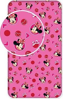 Jerry Fabrics Prestieradlo Minnie Hearts 02 90 × 200 × 25 cm