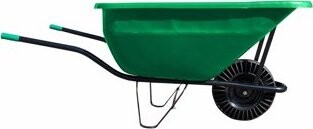 J.A.D. TOOLS kolečko hospodářské 180 l, plné kolo, zelené