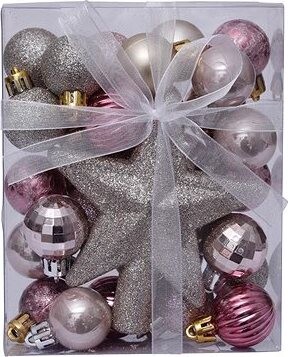 DECOLED Vianočné ozdoby – sada, mix farieb, 30 ks