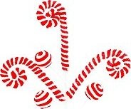 LAALU Vianočná dekorácia – vetvička cukrovej paličky červeno/biela 66 cm