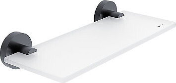 Nimco Polica do kúpeľne a sprchy 30 cm – bez vŕtania Unix čierna UNC-13091B-30-90