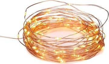 AcaLighting LED dekoračná medená girlanda teplá biela 10 m IP44 vonkajšia