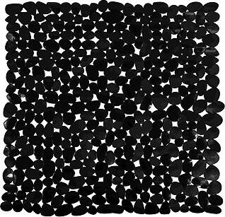 MSV protiskluzová podložka do sprchy Galets, černá, 53 × 53 cm