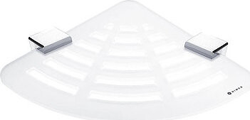 Nimco Polica do kúpeľne a sprchy rohová – plexisklo kov Kibo Ki-X211-26