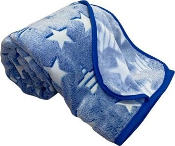 Svitap sleepwell Mikroplyšová svietiaca deka Hviezdy modré 150 × 200 cm