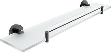 Nimco Polica do kúpeľne a sprchy 60 cm s ohrádkou – bez vŕtania Unix čierna UNC-X460-X-90