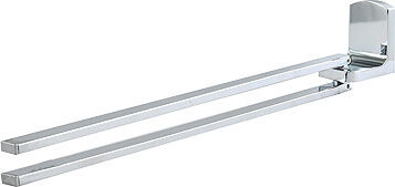 Spirella dvojitý nástenný držiak na uteráky TAKU, lesklá chrómovaná oceľ, 39 cm