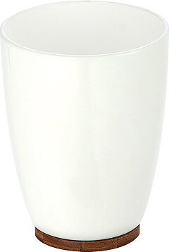 Spirella Pohárik na zubné kefky OSLO, plast, bambus, biely